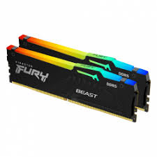 MEMORIA DIMM DDR5 KINGSTON (KF556C40BBAK2-16) 16GB KIT (2X8GB) 5600MHZ, CL40, FURY BEAST RGB XMP-1