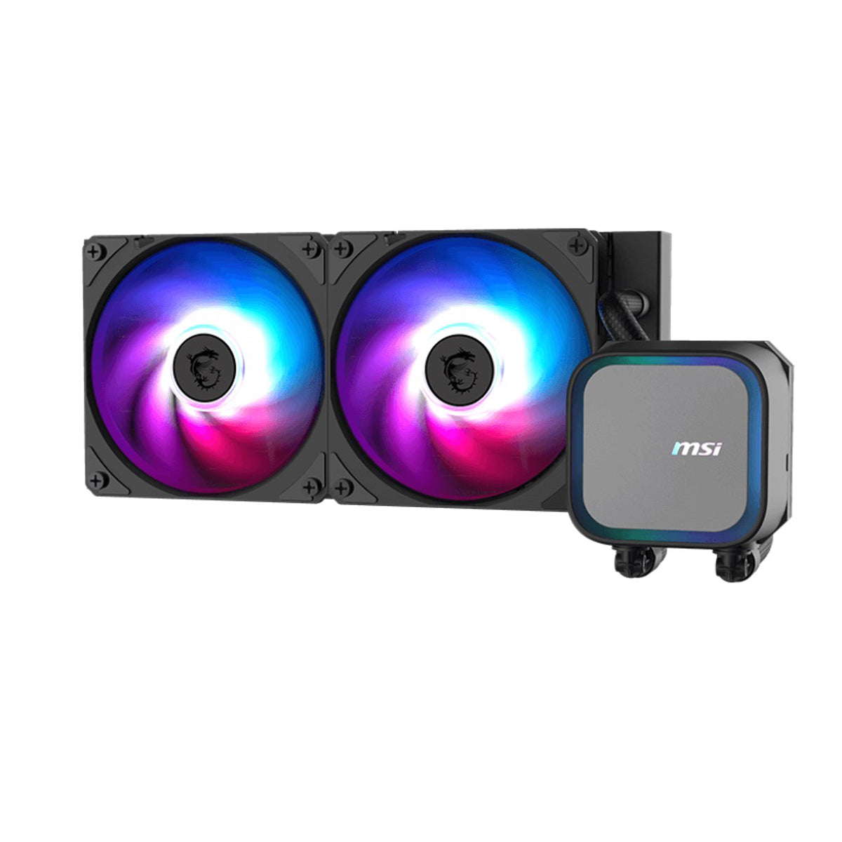 VENTILADOR P/CPU MSI (MAG CORELIQUID A13 240) ARGB,ENFRIAMIENTO LIQUIDO, 2 FAN, 2400MM, NEGRO-2