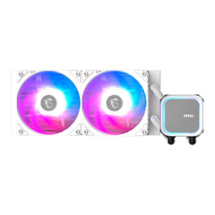 VENTILADOR P/CPU MSI (MAG CORELIQUID A13 240 WHITE) ARGB, ENFRIAMIENTO LIQUIDO, 2 FAN, 240MM, BLANCO-2