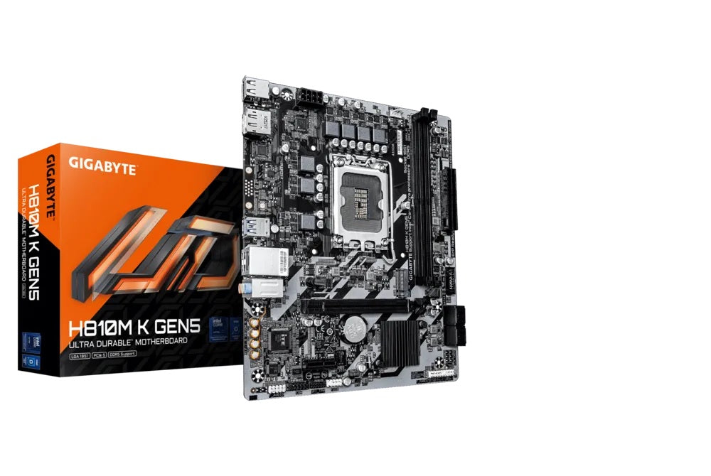 MOTHERBOARD GIGABYTE (H810M K GEN5) SOCKET 1851,2*DDR5 6400MHZ,HDMI,DP,MICRO ATX