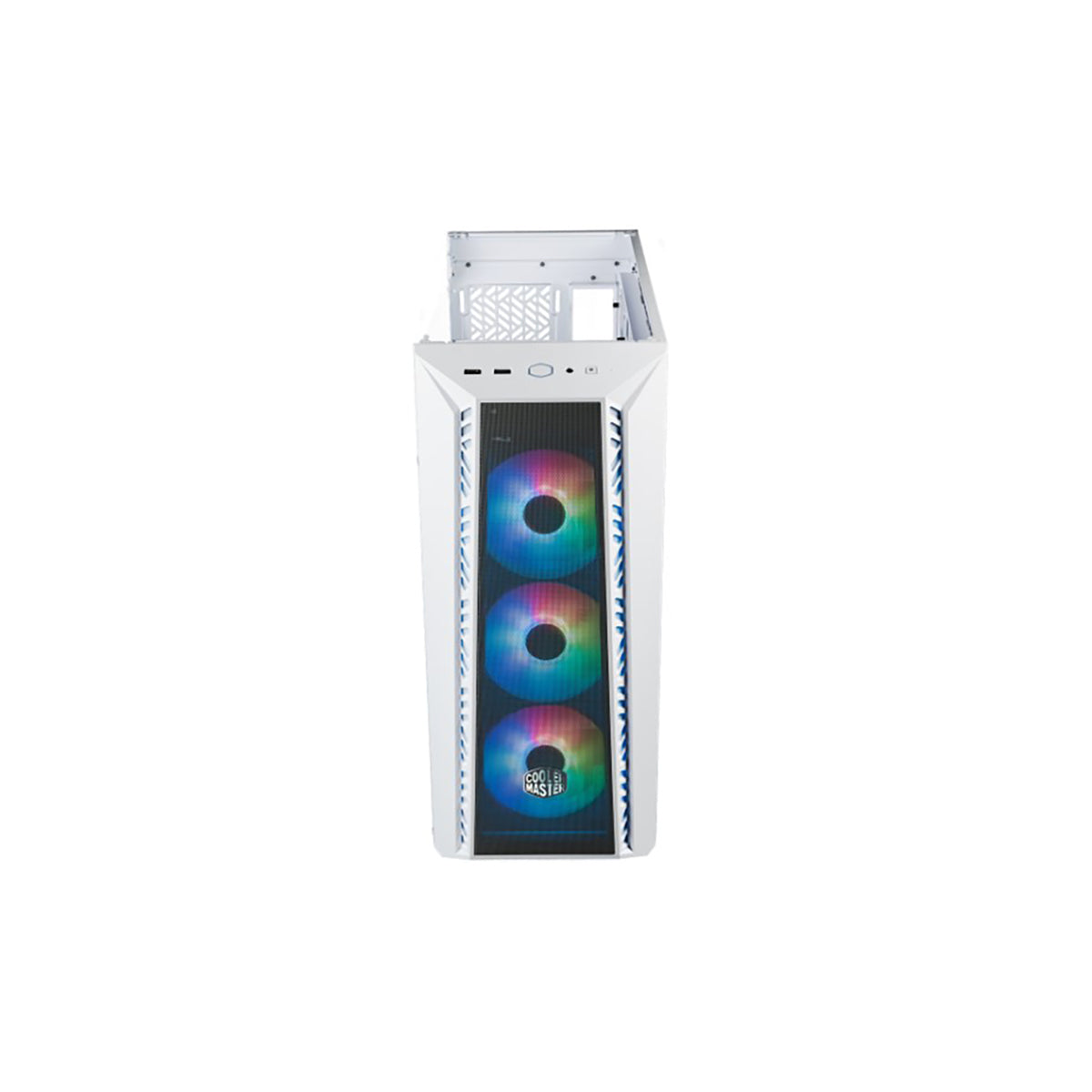 GABINETE COOLER MASTER (MB520-WGNN-S01) MASTERBOX  MB520,VIDRIO TEMP,3*FAN ARGB,ATX,BLANCO,S/FUENTE-1