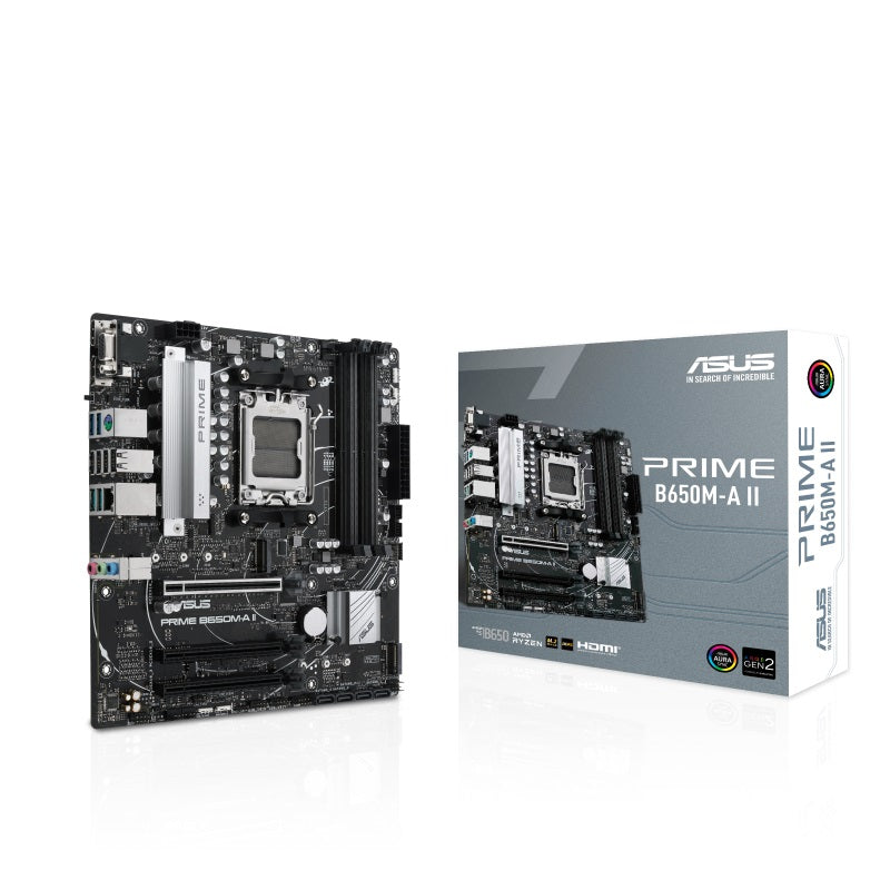 MOTHERBOARD ASUS (PRIME B650M-A II) SOCKET AM5,4* DDR5,HDMI,DP,VGA, MICRO ATX-1