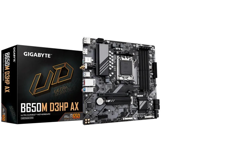 MOTHERBOARD GIGABYTE (B650M D3HP AX) SOCKET AM5,4*DDR5 5200MHZ,HDMI,2*DP,WIFI,BT,MICRO ATX-1