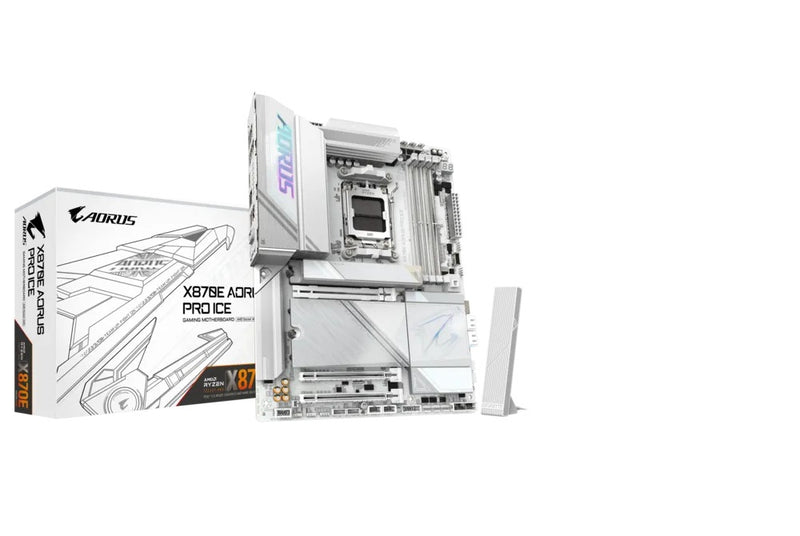 MOTHERBOARD GIGABYTE (X870E A PRO X ICE) SOCKET AM5,4*DDR5 5200MHZ,HDMI,WIFI,BT,ATX-1