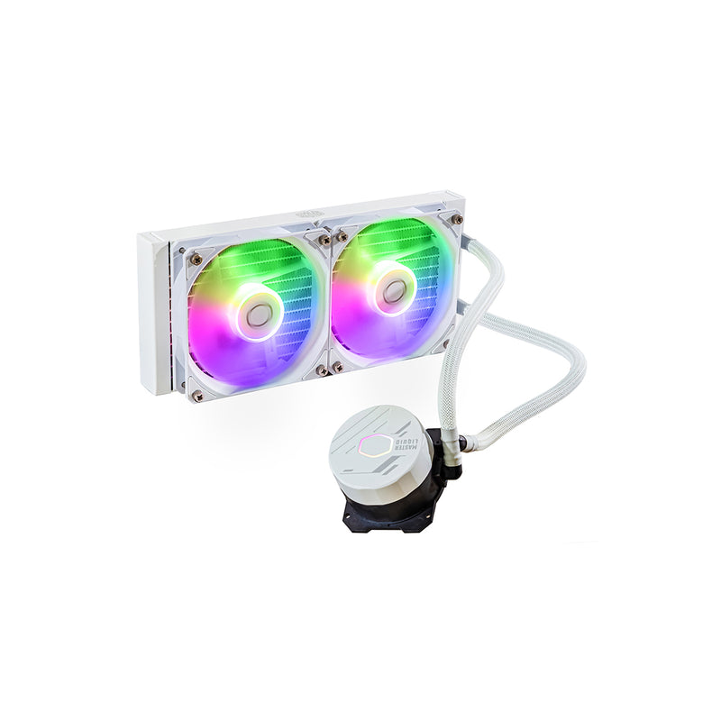 VENTILADOR P/CPU COOLER MASTER (MLW-D24M-A18PZ-RW)MASTERLIQUID 240L CORE ARGB,2*FAN,LGA1851/AM5,BLAN-1