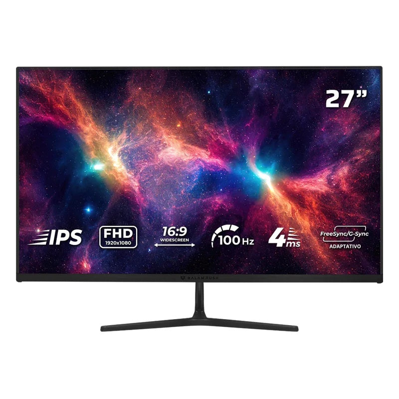 MONITOR 27" BALAM RUSH(BR-943024)NEBULA MNG27Y,FHD,100 MHZ,4MS,F-SYNC,G-SYNC,FLICKER-FREE,1*HDMI 1.4,1*DP 1.2+3.5 MM,NEGRO-1
