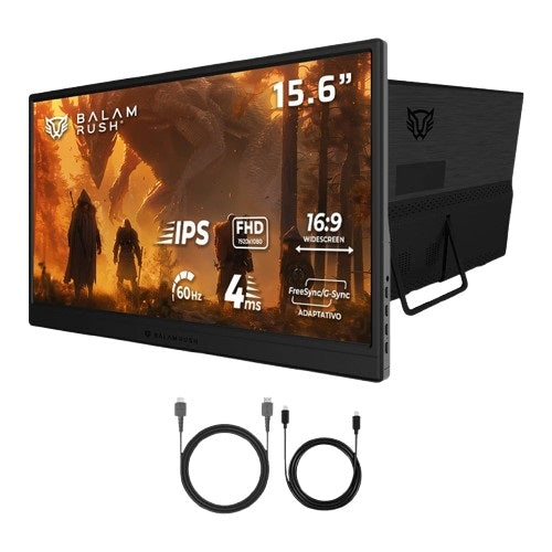 MONITOR 15.6"BALAM RUSH(BR-943123)NOMAD NM15D,FDH,5MS,PORTATIL,HDR10,2*TIPO C 3.1,1*MINI HDMI,NEGRO-1