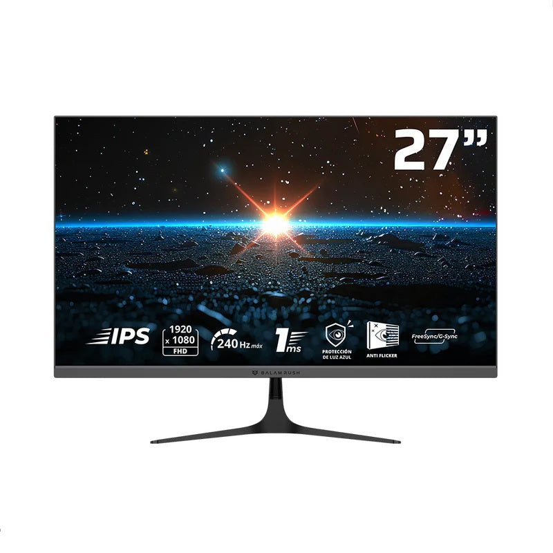 MONITOR 27" BALAM RUSH(BR-944120)COSMOS EDGE MCE27P,1KFHD,240 MHZ,1MS,PIP+PBP,2*ALTAVOCES 3W,1*HDMI 2.1,1*DP 1.4,NERGO-1