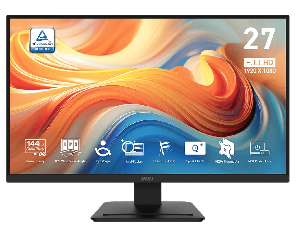 MONITOR LED MSI 27" (PRO MP273W E14A) 1920X1080, 144HZ, 1MS, DP, HDMI, VGA, BLANCO