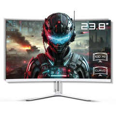 MONITOR LED XZEAL 23.8 (XSPMG07W) SXT-570, 1920*1080 FULL HD, CURVO, 100HZ, 5MS, VGA, HDMI,BLANCO-1