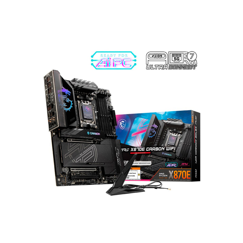 MOTHERBOARD MSI (MPG X870E CARBON WIFI) SOCKET AM5, 4*DDR5 8400, HDMI, 2* USB-C, 4*M.2, ATX-1