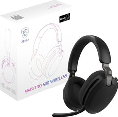AUDIFONOS MSI (MAESTRO 500 W BLACK) WIRELESS NEGRO,MIC COMP, PC, MAC, PS5, XBOX