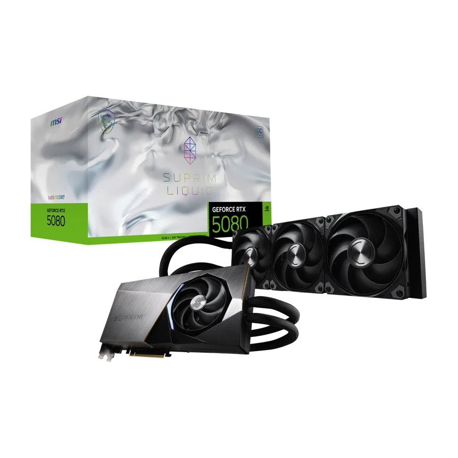 TARJETA DE VIDEO MSI (RTX 5080 16G SUPRIM LIQUID SOC) 16GB GDDR7, 2760 MHZ, 1*HDMI, 3*DP