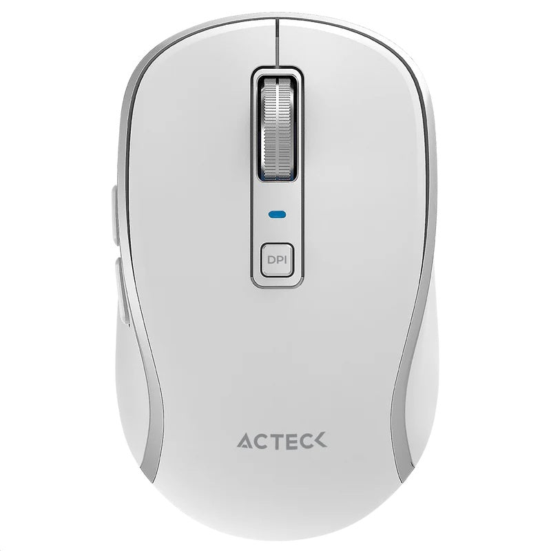 MOUSE INALAMBRICO ACTECK(AC-939607)OPTIMIZE TRIP PRO MI580,2.4GHZ+2 MODOS BLUETOOTH,1600 DPI,6 BOTONES,RECARGABLE,BLANCO-1