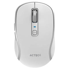 MOUSE INALAMBRICO ACTECK(AC-939607)OPTIMIZE TRIP PRO MI580,2.4GHZ+2 MODOS BLUETOOTH,1600 DPI,6 BOTONES,RECARGABLE,BLANCO-1