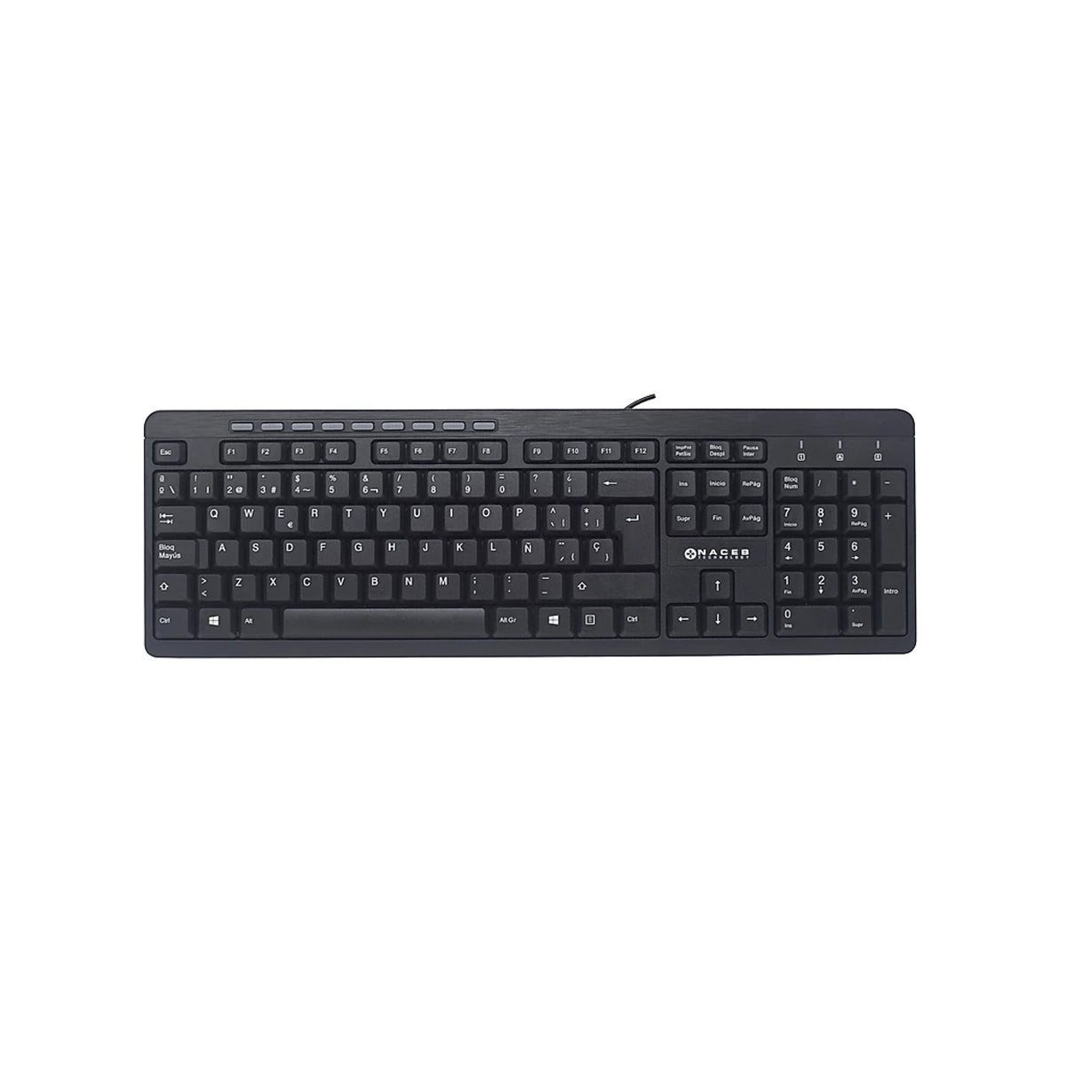 TECLADO NACEB (NA-0109) MULTIMEDIA,USB 2.0,NEGRO