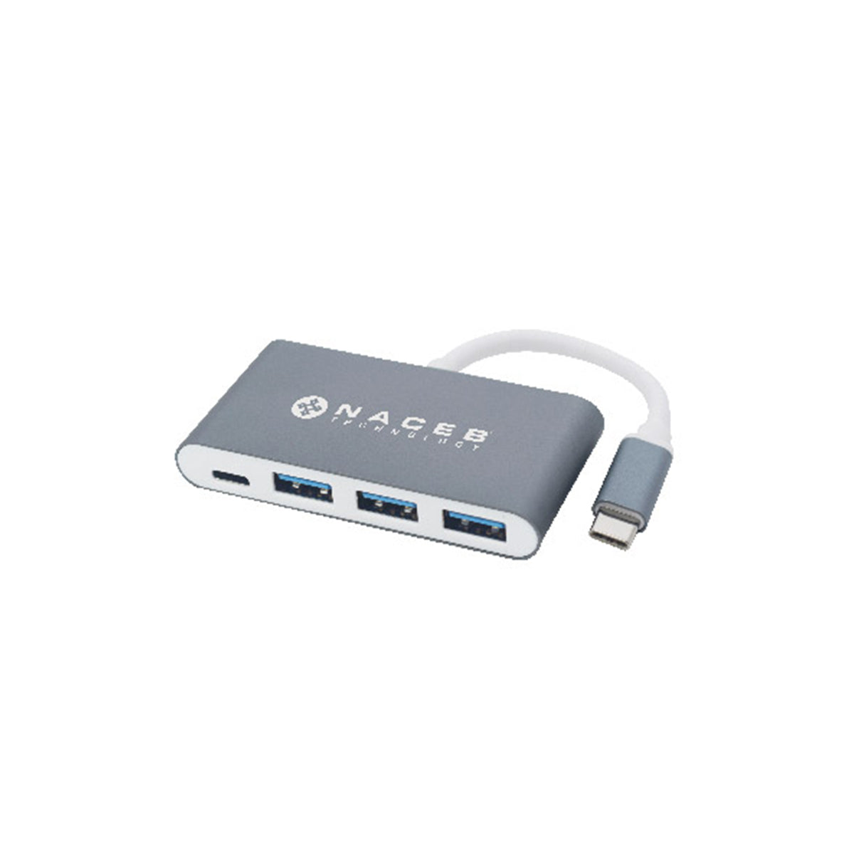 ADAPTADOR NACEB (NA-0112) HUB, USB TIPO C, 4 EN 1, 4*USB A 3.0, 1*USB TIPO C