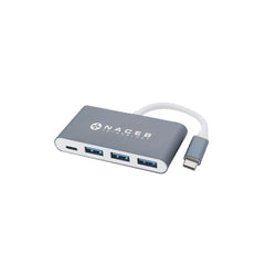 ADAPTADOR NACEB (NA-0112) HUB, USB TIPO C, 4 EN 1, 4*USB A 3.0, 1*USB TIPO C-1