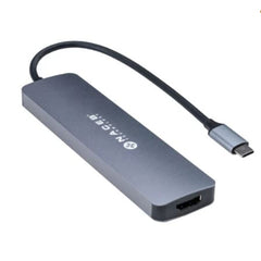 ADAPTADOR NACEB (NA-0127) HUB, USB TIPO C, 7 EN 1, 1*HDMI, 3*USB 3.0, 1*USB TIPO C, LECTOR SD, PD-3