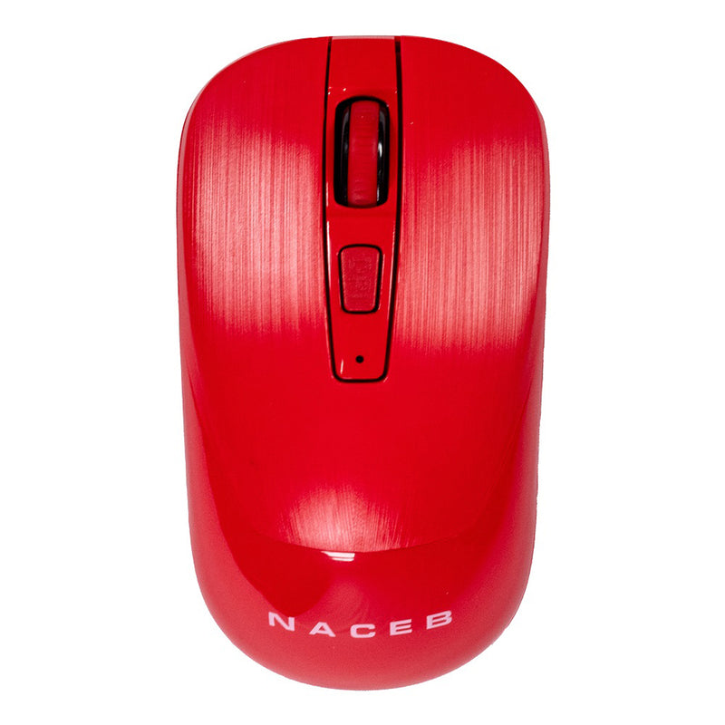 MOUSE INALAMBRICO NACEB NA-0137R ROJO