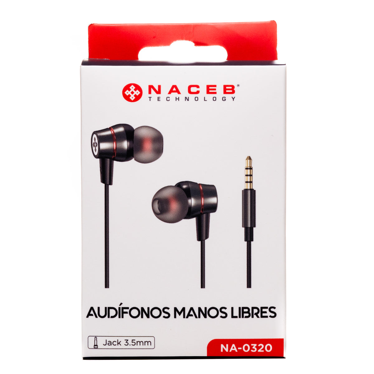 AUDIFONOS NACEB (NA-0320) IN-EARS, AUX JACK 3.5MM, CON CONTROL DE AUDIO, MANOS LIBRES-1