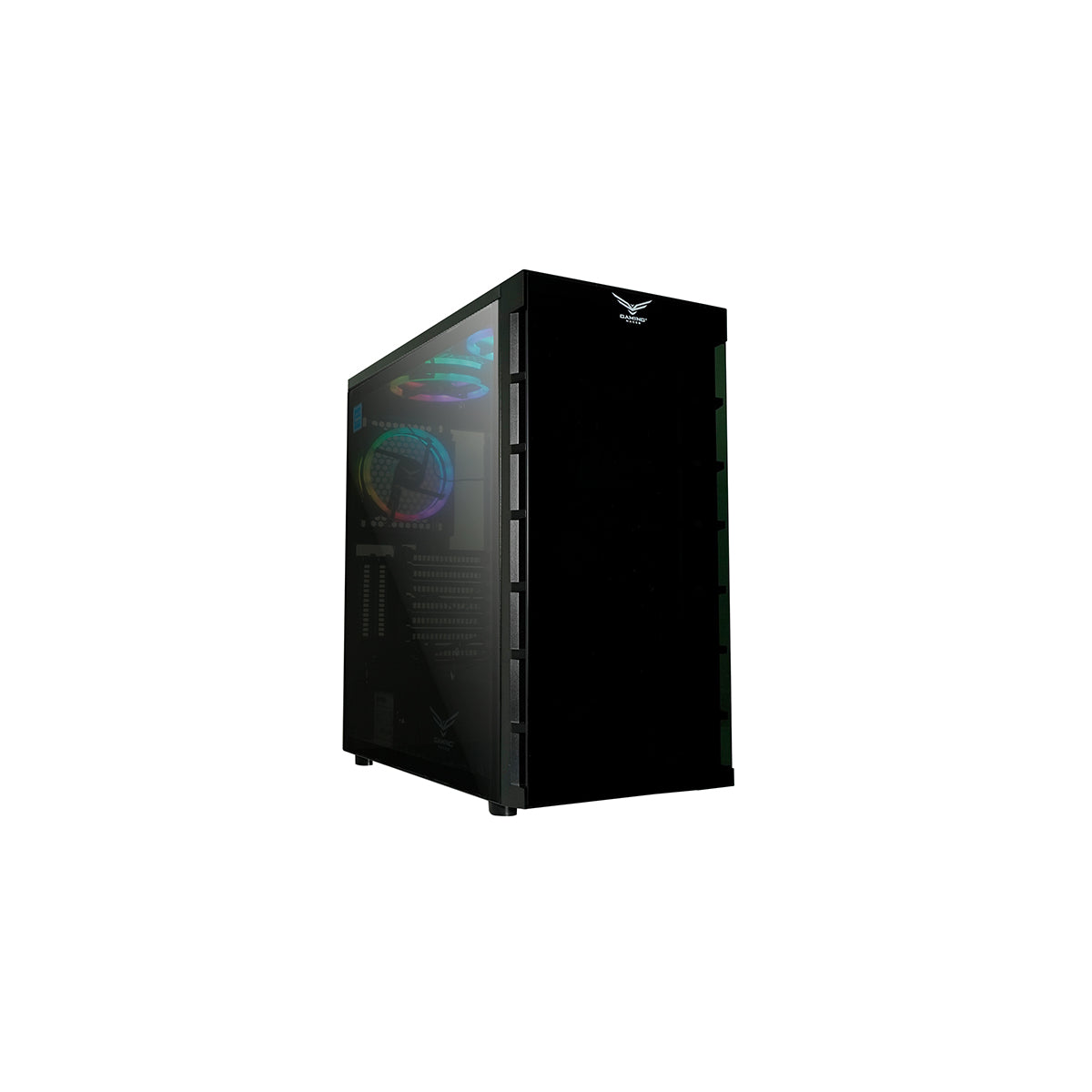 GABINETE NACEB (NA-0609) ORION,FULL ATX,SIN FUENTE,2*USB 2.0,1*USB 3.0,3*FAN,CRISTAL TEMP,NEGRO-1