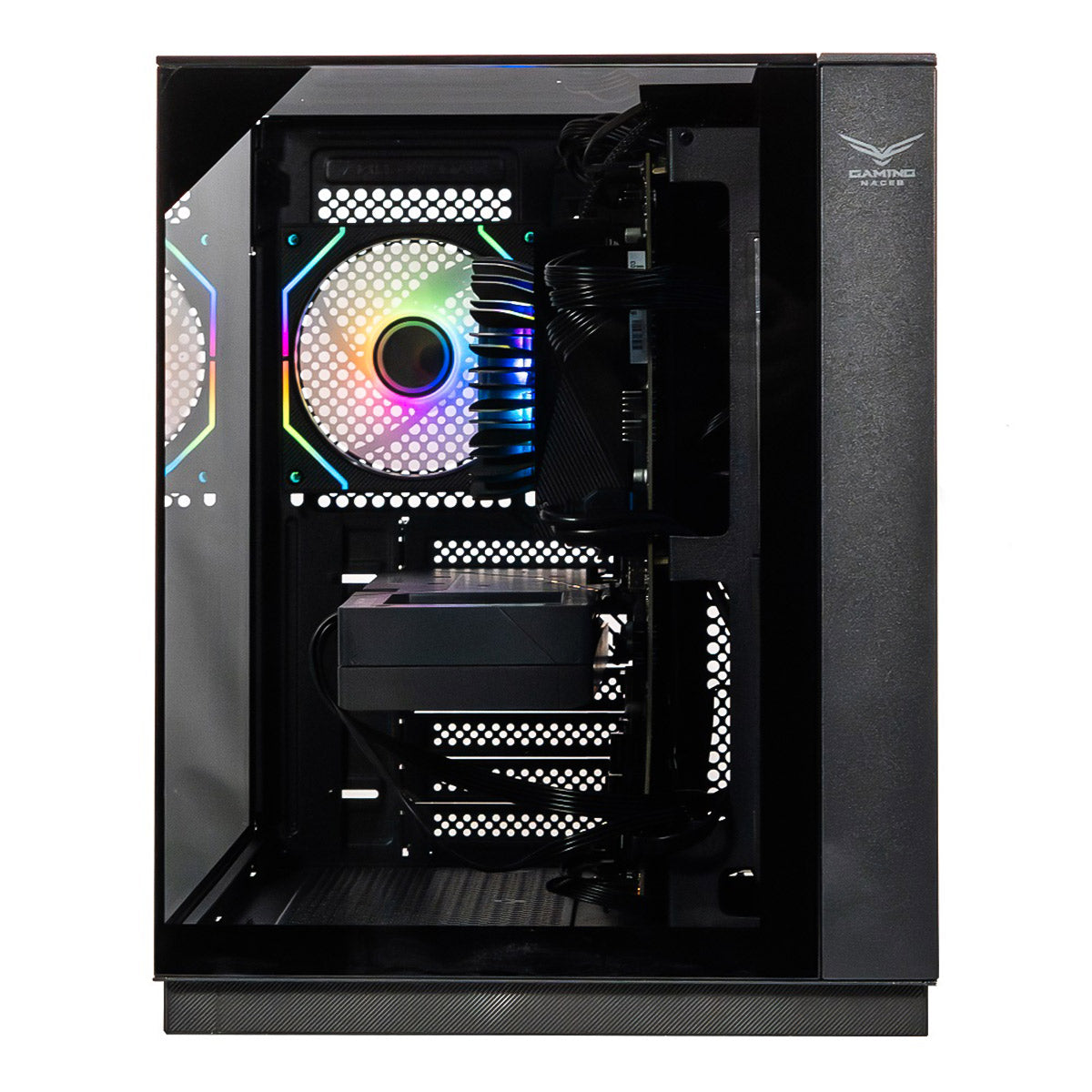 GABINETE NACEB (NA-0638) GAMER M-ATX, ITX, CRISTAL TEMPLADO, NEGRO-1