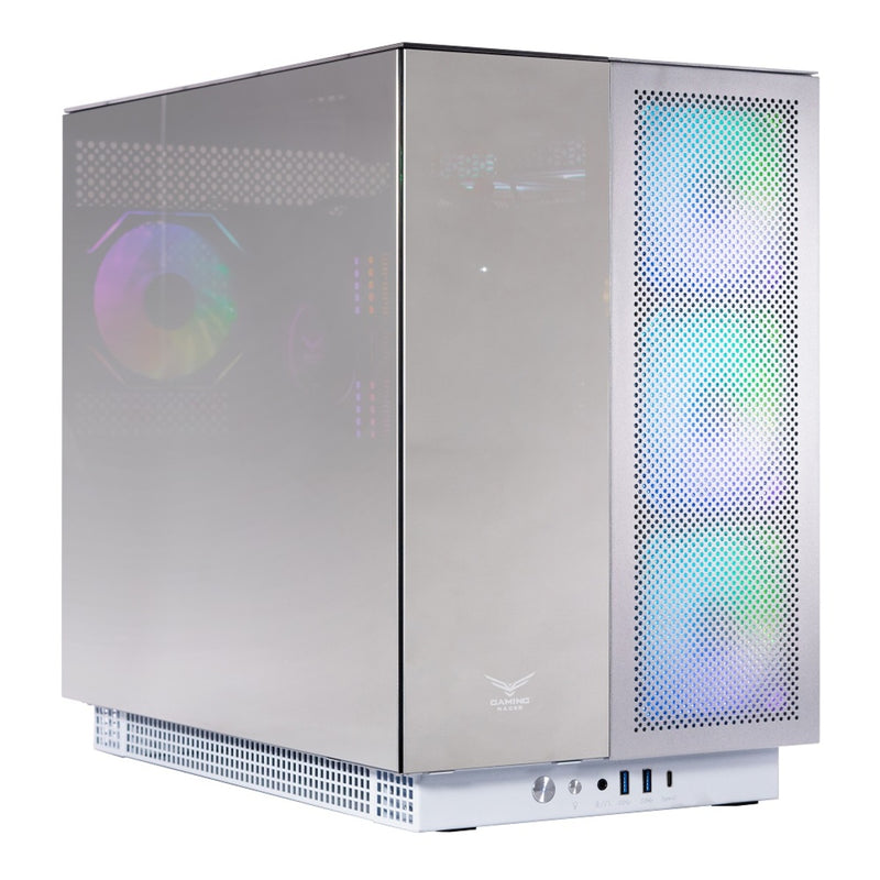 GABINETE NACEB (NA-0640) GAMER E-ATX, ALUMINIO Y CRISTAL TEMPLADO, 8*VENTILADORES(NO INCLUIDOS)-1