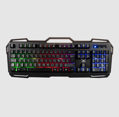 TECLADO NACEB (NA-0967) MEMBRANA, MULTICOLOR, 105 TECLAS, METAL-PVC, USB A, NEGRO-1