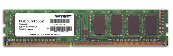 MEMORIA DIMM DDR3 PATRIOT (PSD38G13332) SIGNATURE 8GB 1333MHZ,CL9