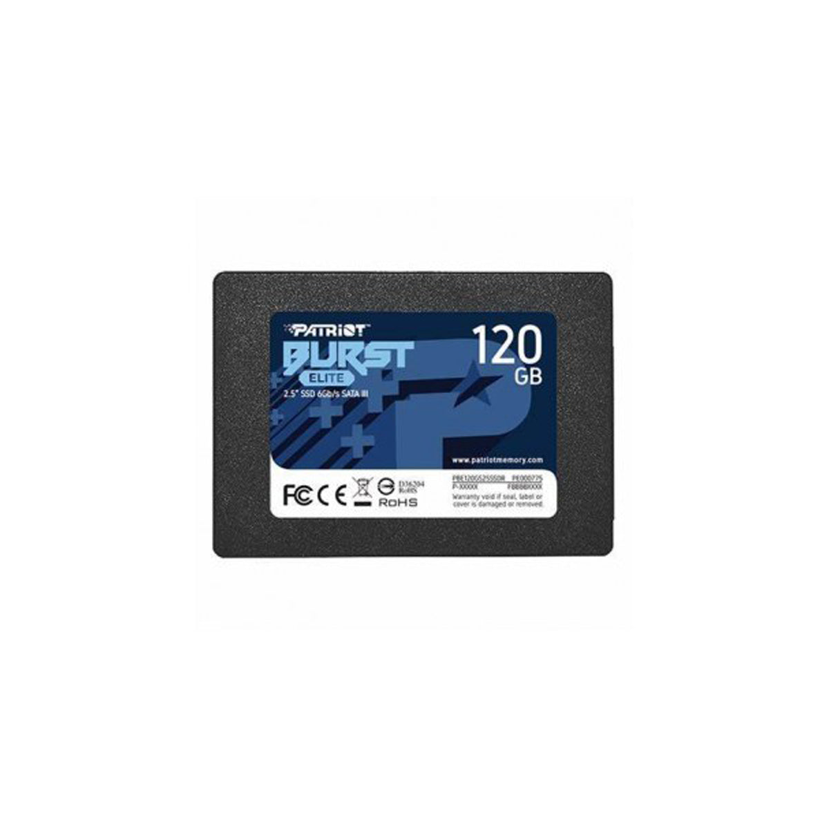 UNIDAD SSD PATRIOT 120GB (PBE120GS25SSDR) BURST ELITE 2.5", SATA3, 7MM, 3D NAND