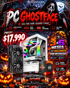 PC GHOSTFACE - Ryzen 5 5500 + 16GB RAM + RX 7600 8GB-1