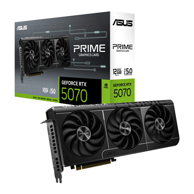 TARJETA DE VIDEO ASUS (PRIME-RTX5070-12G) 12GB GDDR7, 192BIT, PCI-E 5.0,HDMI,3*DP1.4A,TRI FAN-1