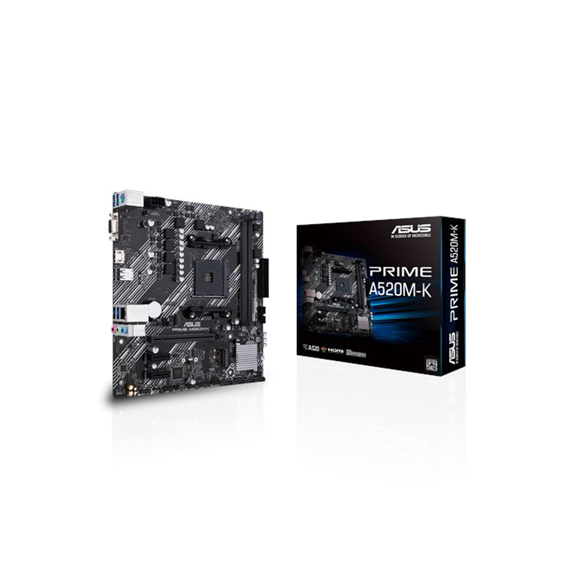 MOTHERBOARD ASUS (PRIME A520M-K) SOCKET AM4,2*DDR4, HDMI, D-SUB, PCIE-3.0, MICRO ATX