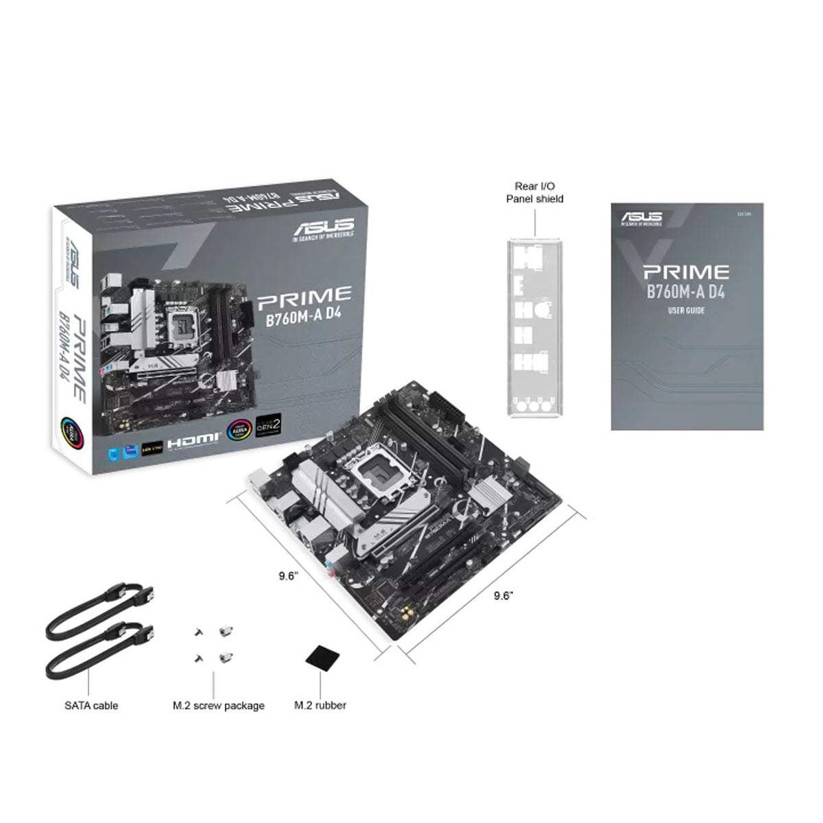 MOTHERBOARD ASUS (PRIME B760M-A D4) SOCKET 1700 13A,4*DDR4,2*HDMI,DP,PCIE-4.0,MATX