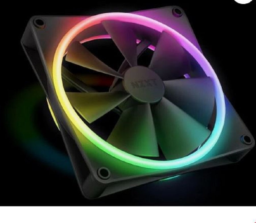 VENTILADOR P/GABINETE NZXT (RF-D14SF-B1) F140 RGB DUO, 140MM, NEGRO-1