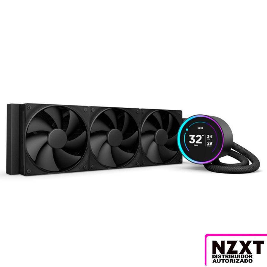 VENTILADOR P/CPU NZXT (RL-KN360-B2) KRAKEN PLUS 360, NEGRO-1