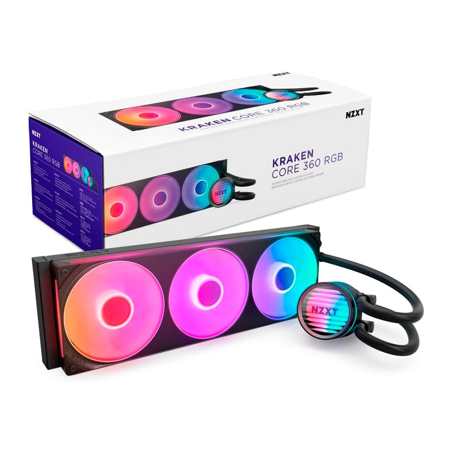 VENTILADOR P/CPU NZXT (RL-KR36C-B1) KRAKEN CORE 360, 3 X 120MM, 2400RPM, NEGRO-3