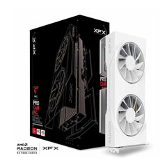 TARJETA DE VIDEO XFX (RX-96TSW8GWQ) SWIFT RX9060XT OC,8GB GDDR6,1900MHZ,2*DP,HDMI,2*FAN,BLANCA-1