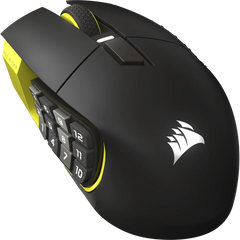 MOUSE OPTICO CORSAIR (CH-9314415-WW) SCIMITAR ELITE WIRELESS NEGRO/AMARILLO-1