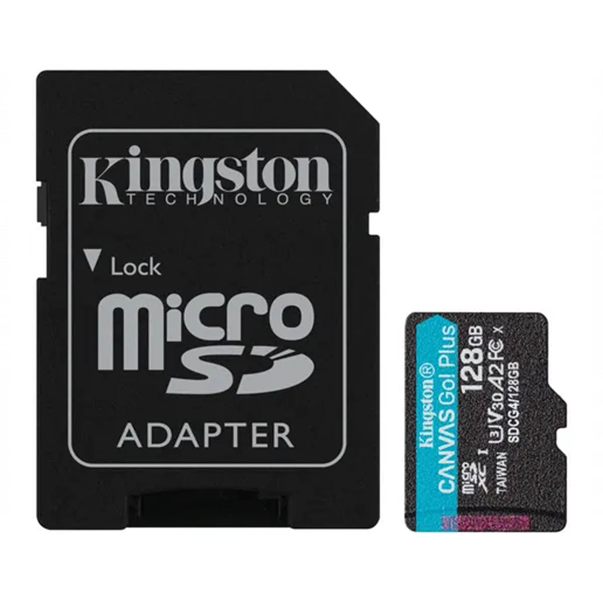 MEMORIA MICROSD SDXC KINGSTON 128GB (SDCG4/128GB) CANVAS GO PLUS GEN4,UHS-I,3U,V3,A2 CL10,C/ADAPTADOR-1