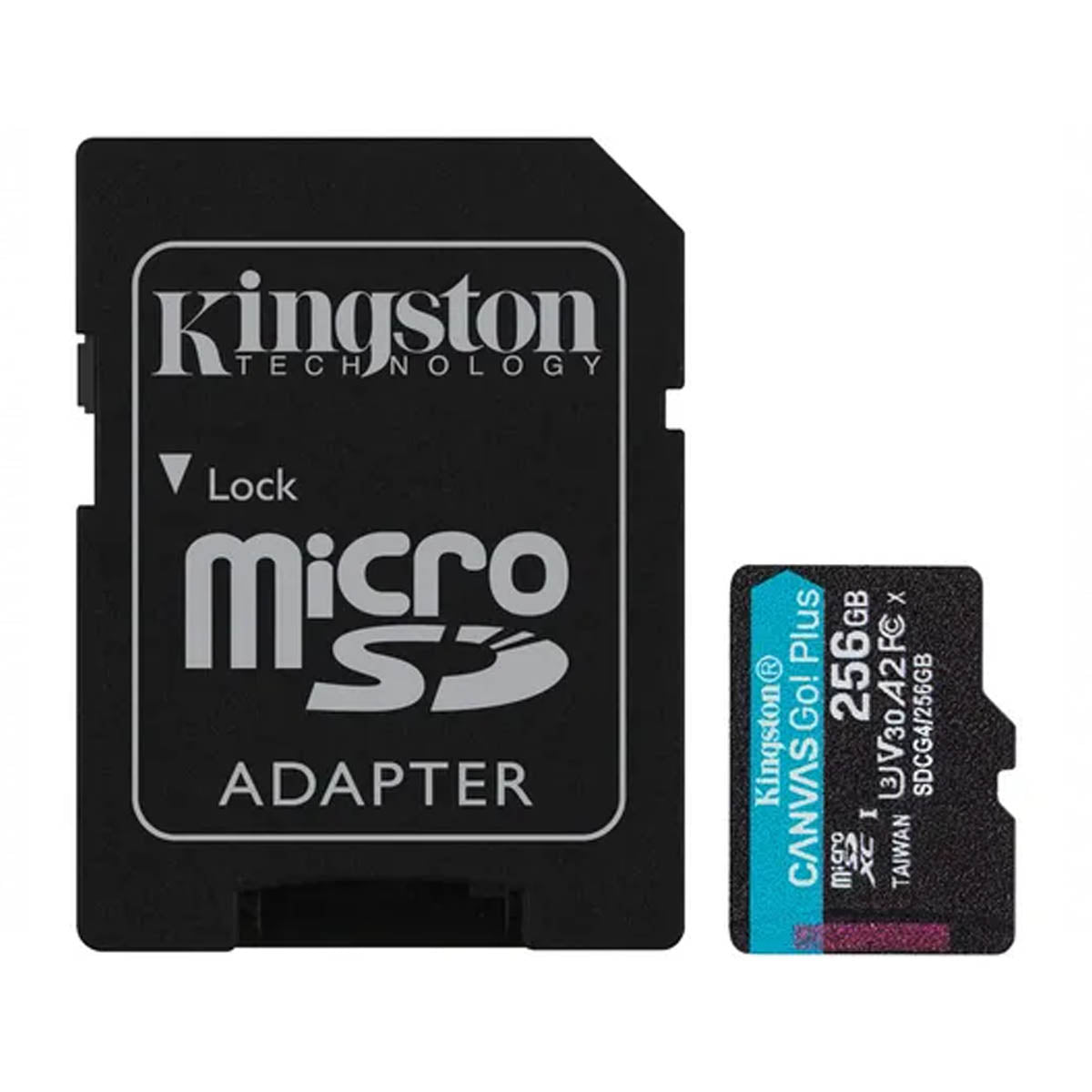 MEMORIA MICROSD SDXC KINGSTON 256GB (SDCG4/256GB) CANVAS GO PLUS GEN4,UHS-I,3U,V3,A2 CL10,C/ADAPTADR-1