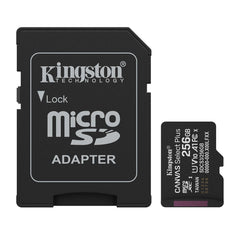 MEMORIA MICROSD SDXC KINGSTON 256GB (SDCS3/256GB) CANVAS SELECT PLUS, UHS-I, CLASE10 C/ADAPTADOR-1