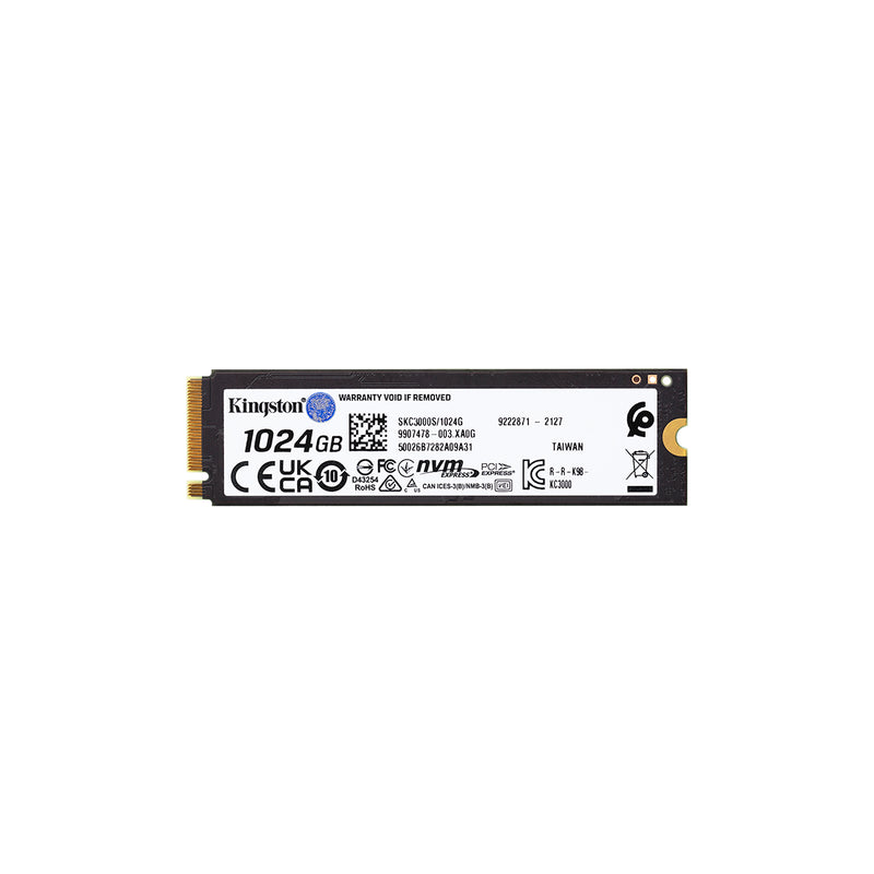 UNIDAD SSD M.2 KINGSTON 1TB (SKC3000S/1024G)  PCIE 4.0, NVME, 2280-2