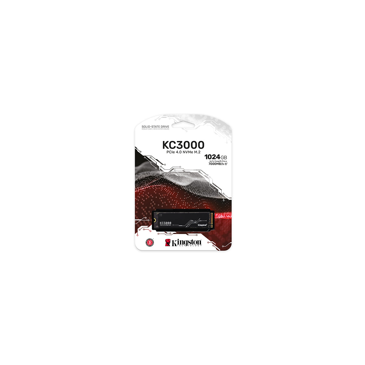 UNIDAD SSD M.2 KINGSTON 1TB (SKC3000S/1024G)  PCIE 4.0, NVME, 2280-3