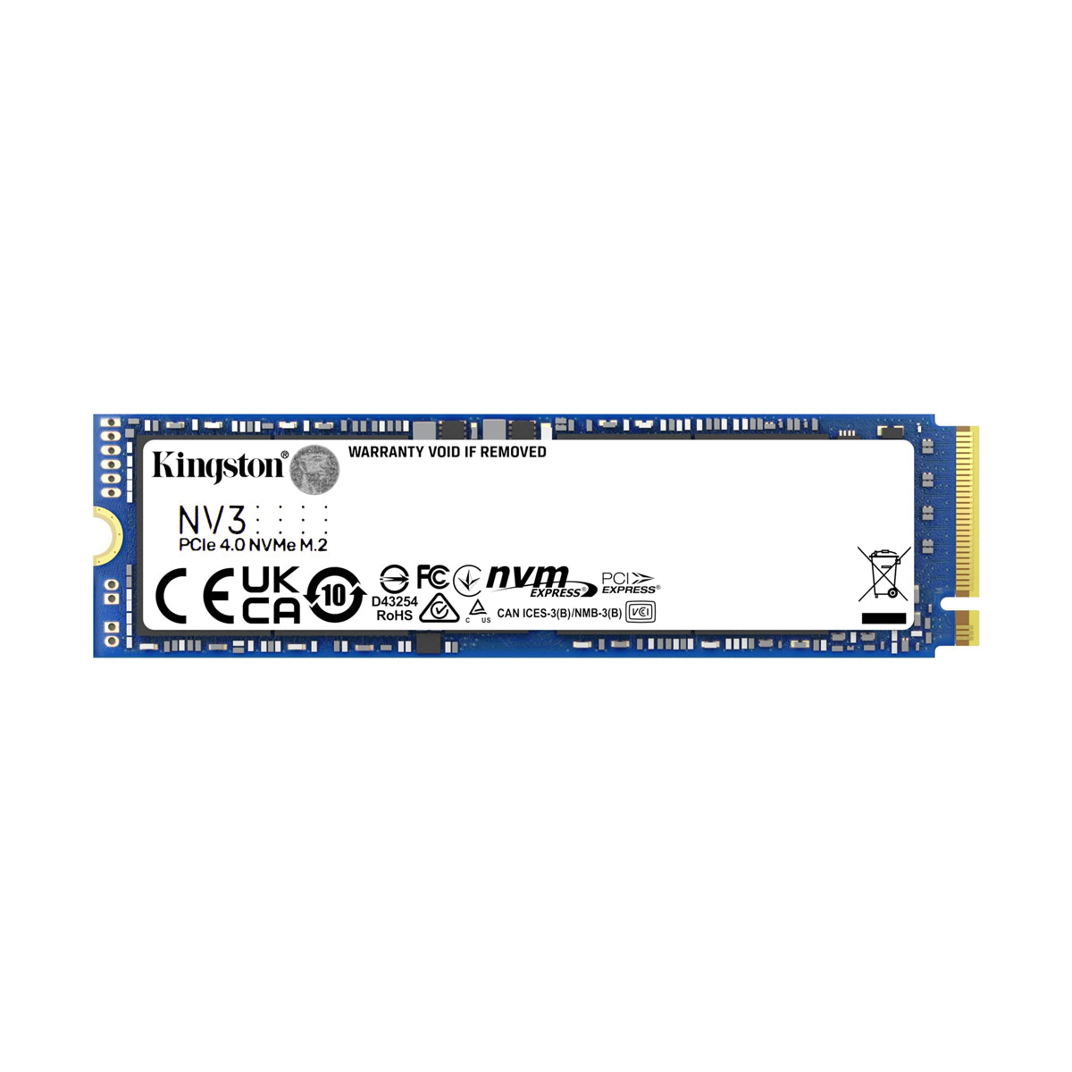 UNIDAD SSD M.2 KINGSTON 2TB (SNV3S/2000G) NV3, PCIE 4.0, NVME, 2280-2