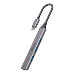 ADAPTADOR STYLOS (STCBHUB42G) HUB 4 EN 1, USB C A 3*USB 2.0+1*USB 3.0, GRIS-1