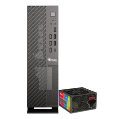 GABINETE STYLOS (STGAMN1B) MINCE, SLIM MINI-ITX, USB 3.0, USB TIPO C, FUENTE 550W, NEGRO-1