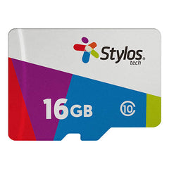 MEMORIA MICROSD STYLOS (STMSDS2B) 16GB, CLASE 10, SIN ADAPTADOR, NEGRO