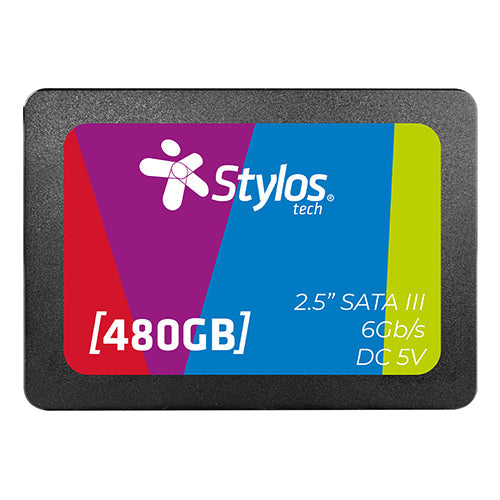 UNIDAD SSD 2.5" STYLOS 480GB (STMSSD3B) SATA3, 7MM, NEGRO